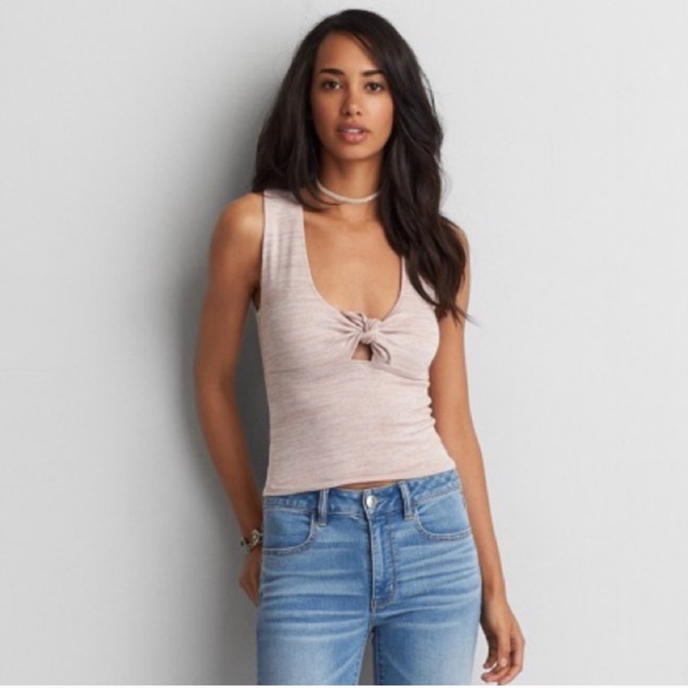 American Eagle Front-Tie Knot Shirt | Size L